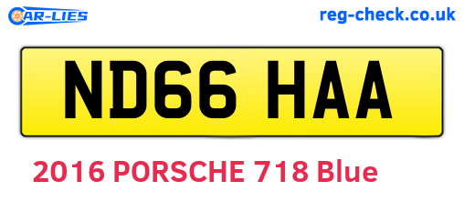 ND66HAA are the vehicle registration plates.