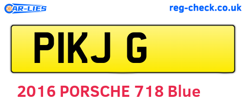 P1KJG are the vehicle registration plates.