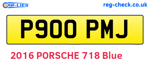 P900PMJ are the vehicle registration plates.