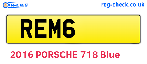 REM6 are the vehicle registration plates.