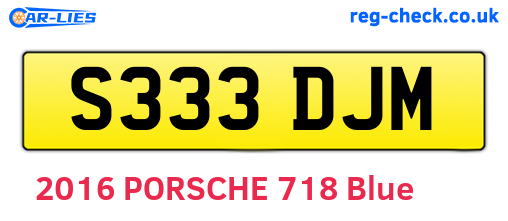 S333DJM are the vehicle registration plates.
