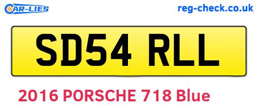 SD54RLL are the vehicle registration plates.