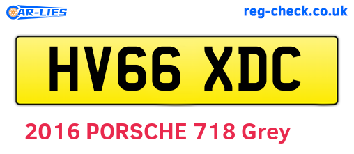 HV66XDC are the vehicle registration plates.