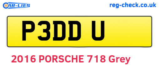P3DDU are the vehicle registration plates.