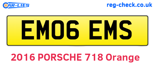 EM06EMS are the vehicle registration plates.