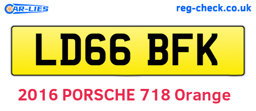 LD66BFK are the vehicle registration plates.