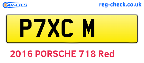 P7XCM are the vehicle registration plates.
