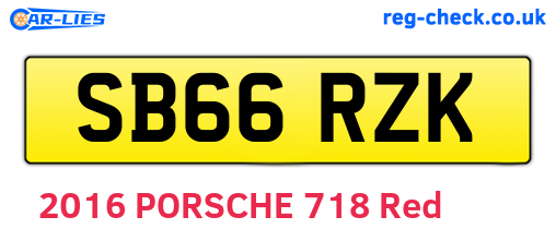 SB66RZK are the vehicle registration plates.