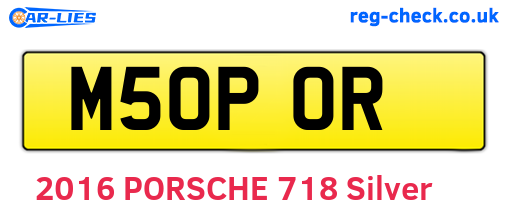 M50POR are the vehicle registration plates.