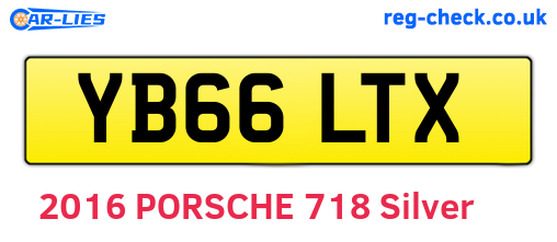 YB66LTX are the vehicle registration plates.