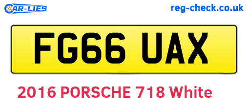FG66UAX are the vehicle registration plates.