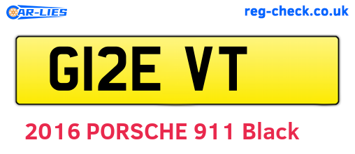 G12EVT are the vehicle registration plates.
