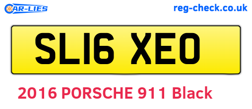 SL16XEO are the vehicle registration plates.