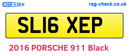 SL16XEP are the vehicle registration plates.