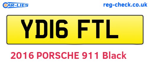 YD16FTL are the vehicle registration plates.