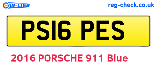 PS16PES are the vehicle registration plates.
