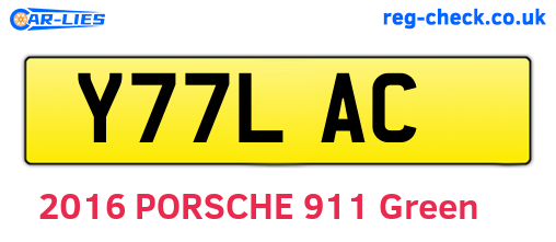 Y77LAC are the vehicle registration plates.