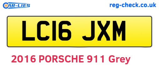 LC16JXM are the vehicle registration plates.