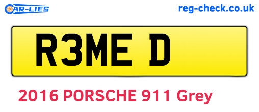 R3MED are the vehicle registration plates.