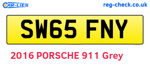 SW65FNY are the vehicle registration plates.
