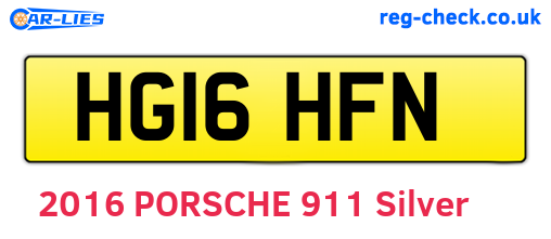 HG16HFN are the vehicle registration plates.