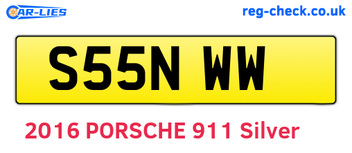 S55NWW are the vehicle registration plates.