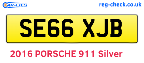 SE66XJB are the vehicle registration plates.