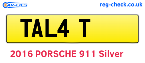 TAL4T are the vehicle registration plates.