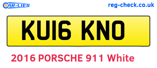 KU16KNO are the vehicle registration plates.