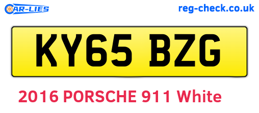 KY65BZG are the vehicle registration plates.