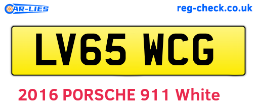 LV65WCG are the vehicle registration plates.