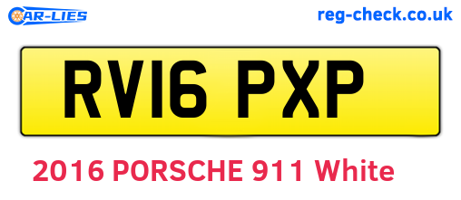 RV16PXP are the vehicle registration plates.