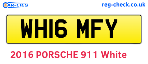 WH16MFY are the vehicle registration plates.