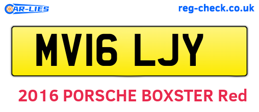 MV16LJY are the vehicle registration plates.