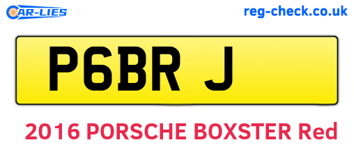P6BRJ are the vehicle registration plates.