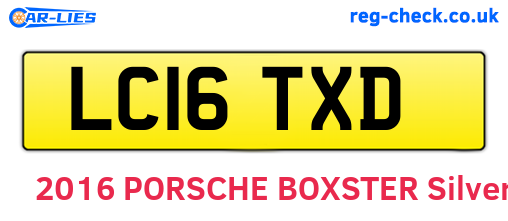 LC16TXD are the vehicle registration plates.