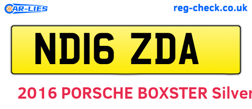 ND16ZDA are the vehicle registration plates.