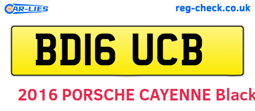 BD16UCB are the vehicle registration plates.