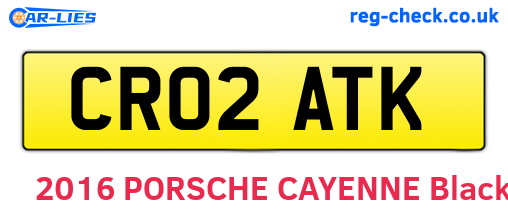 CR02ATK are the vehicle registration plates.