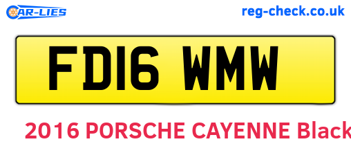 FD16WMW are the vehicle registration plates.