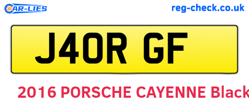 J40RGF are the vehicle registration plates.