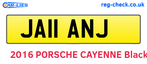 JA11ANJ are the vehicle registration plates.