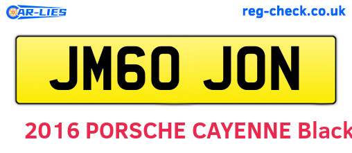 JM60JON are the vehicle registration plates.