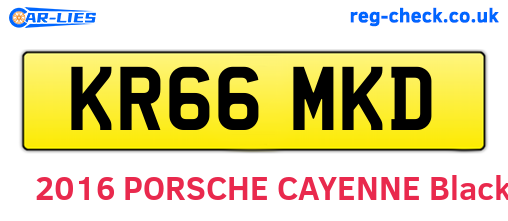 KR66MKD are the vehicle registration plates.