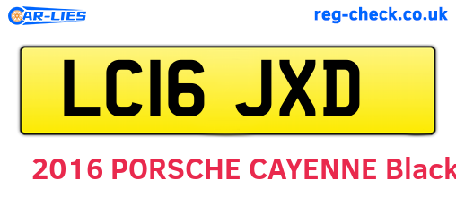 LC16JXD are the vehicle registration plates.
