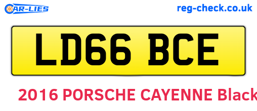 LD66BCE are the vehicle registration plates.