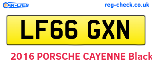 LF66GXN are the vehicle registration plates.