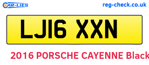 LJ16XXN are the vehicle registration plates.