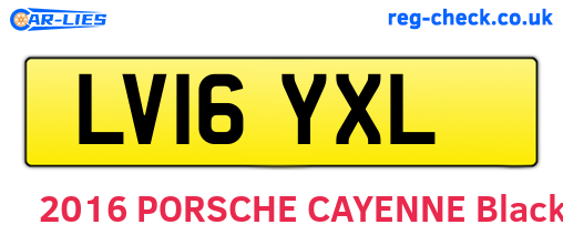 LV16YXL are the vehicle registration plates.