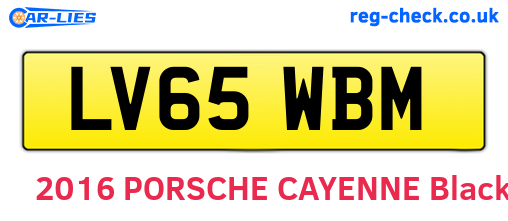 LV65WBM are the vehicle registration plates.